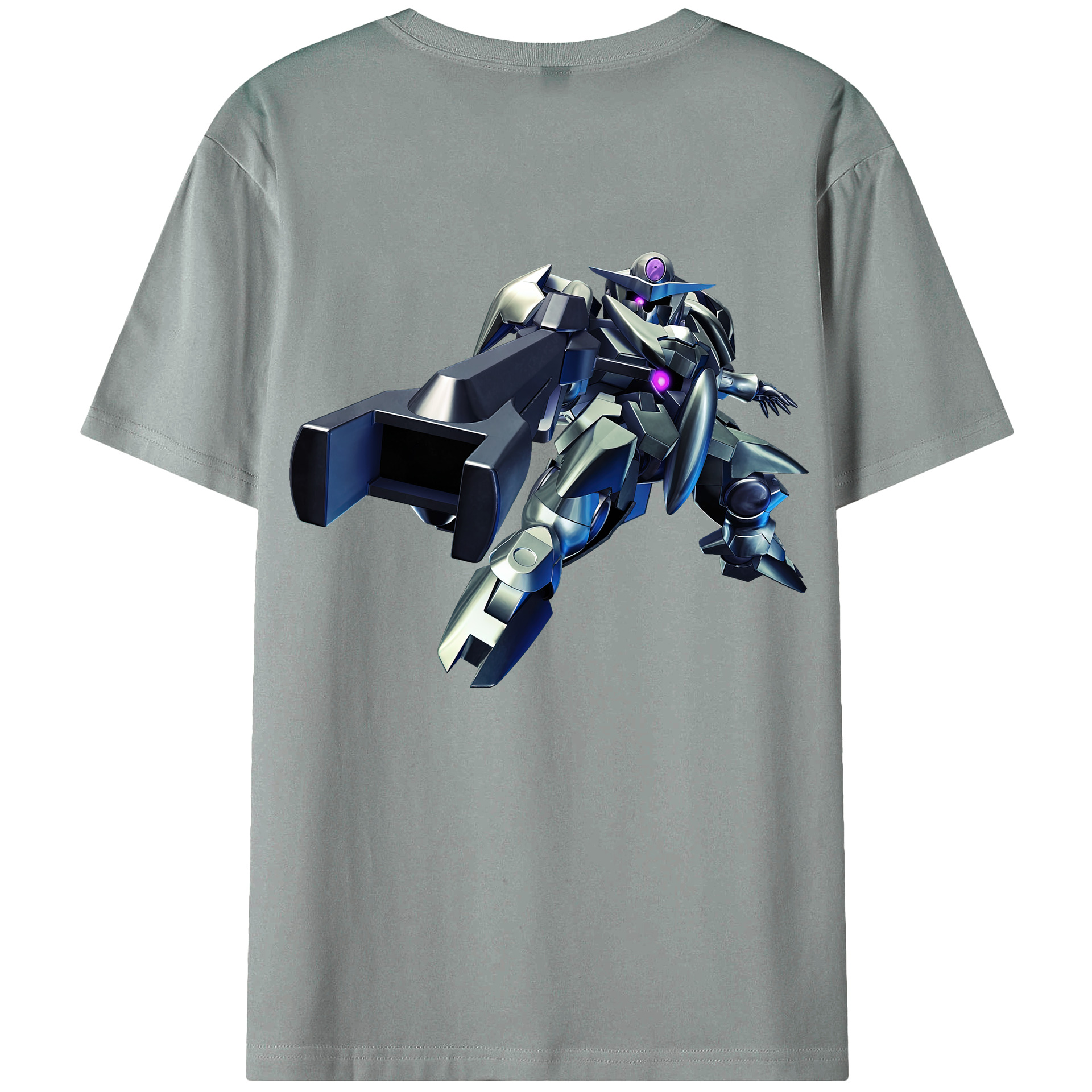 （画像用） 機動戦士ガンダム Mobile Suit Gundam 綿100％ メンズ半袖Tシャツ（バックプリント） 通気性